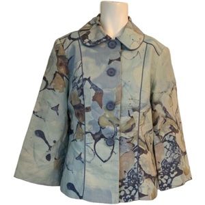 Mario Serrani Italy Women’s Linen Jacket Blazer Size 4